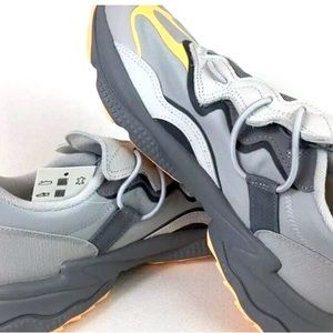 Size 8 - adidas Ozweego Flipshield - Gray Acid Orange